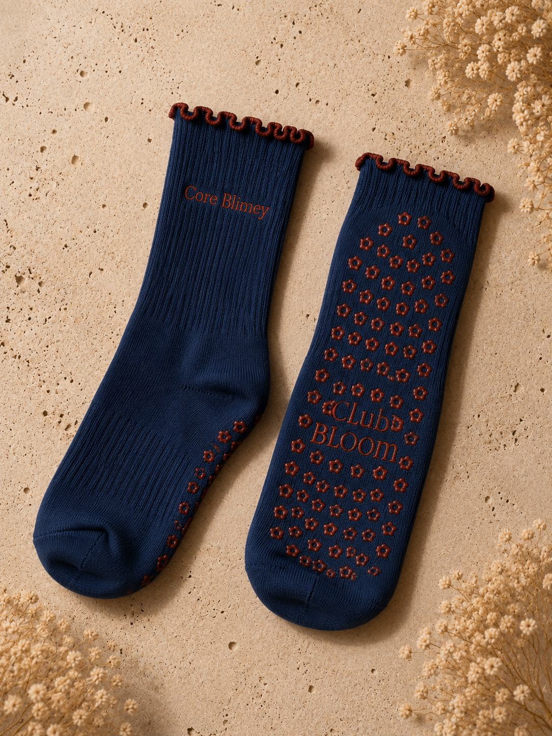 Club Bloom Core Blimey Pilates Socks - Non-Slip Crew