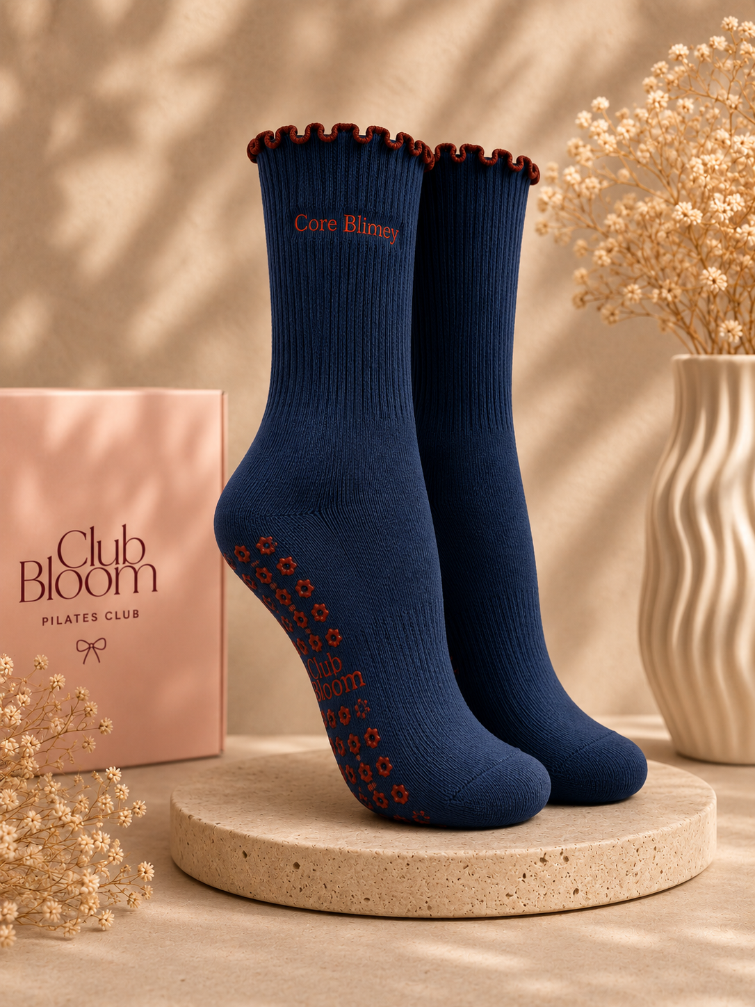 Club Bloom Core Blimey Pilates Socks - Non-Slip Crew