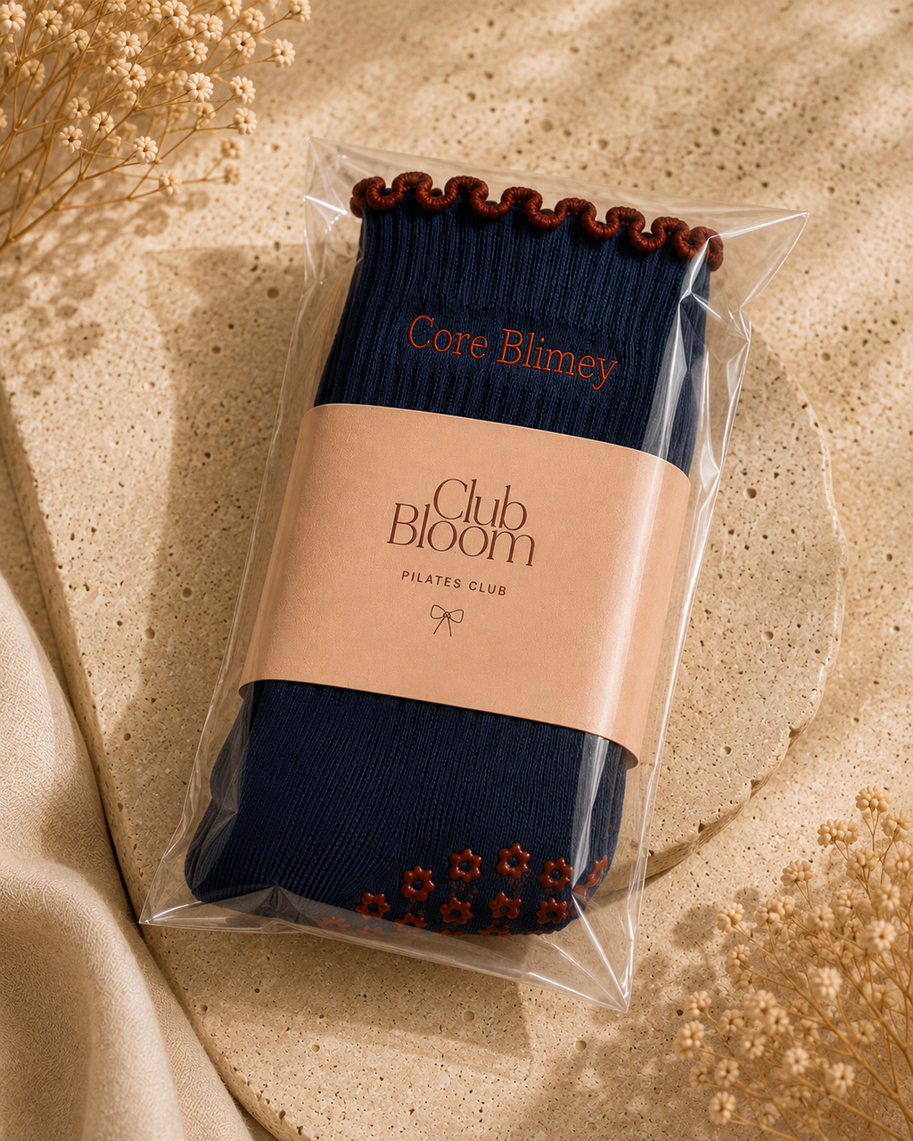 Club Bloom Core Blimey Pilates Socks - Non-Slip Crew